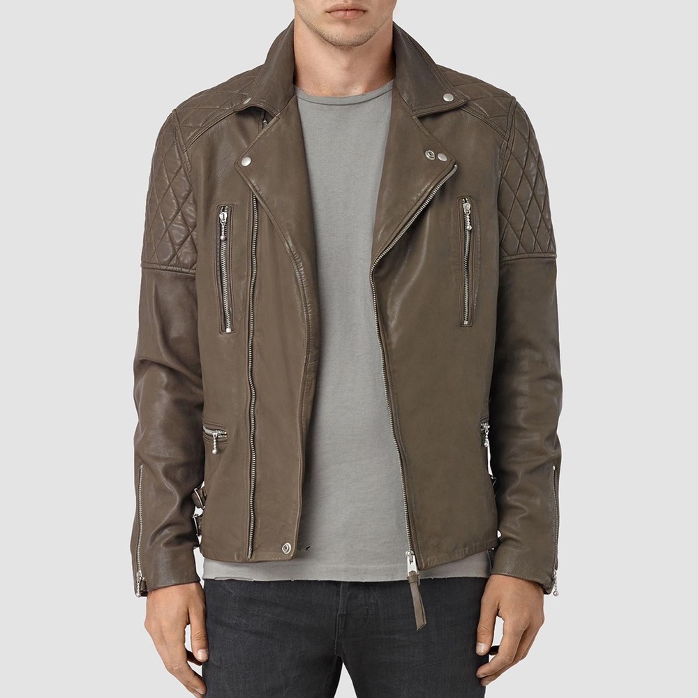 Men’s All Saints Yuka Leather Biker Jacket